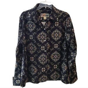 La Cabana Paisley Button Down Blouse